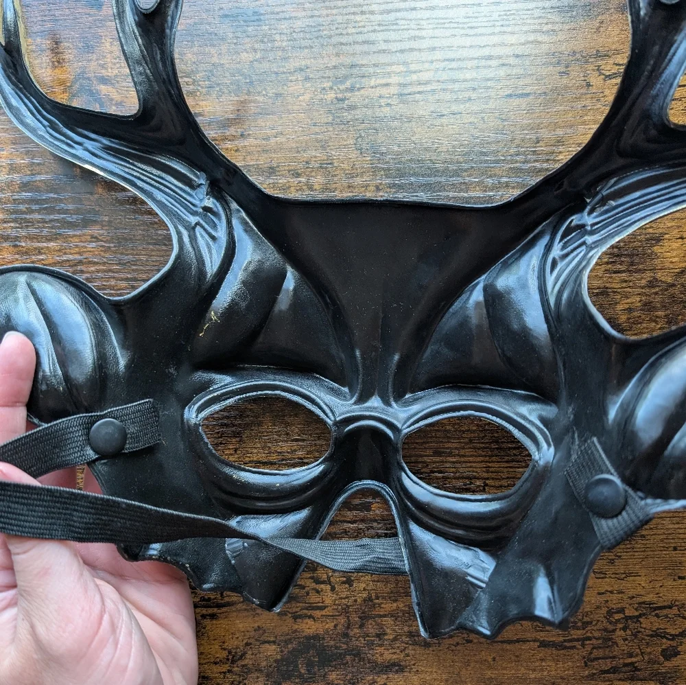 Deer Elk Horned Haunted Animal Spirit Half Mask